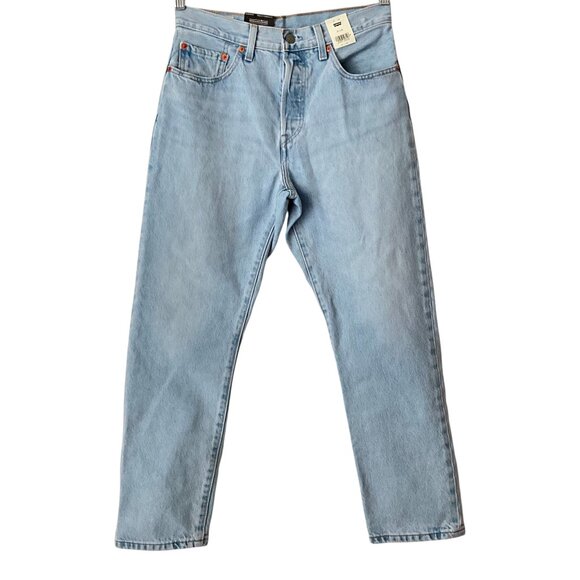 Levi's 501 Original Cropped High Rise Straight Leg Button Fly 27 - Picture 1 of 8